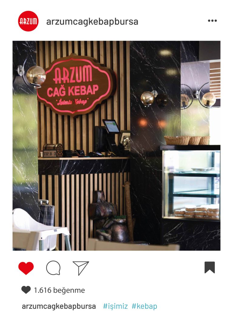 Arzum Cağ Kebap Sosyal Medya